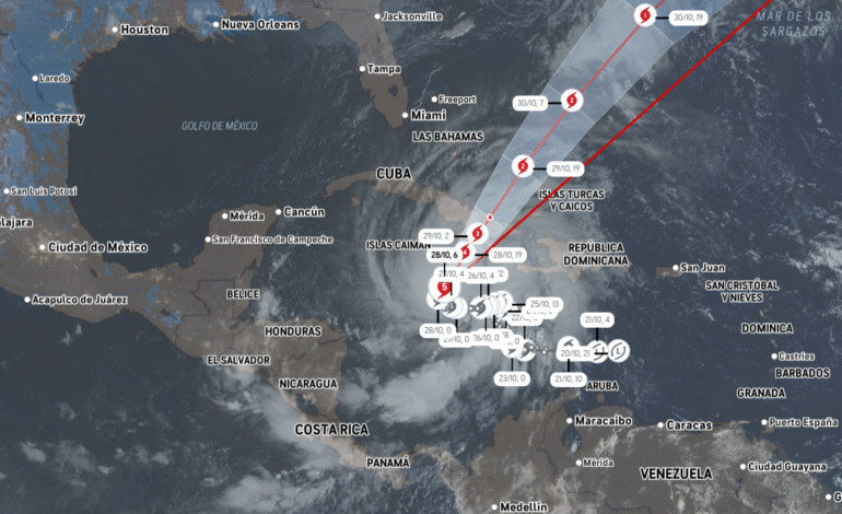 Emergencia nacional en Jamaica por el paso del huracán Melissa