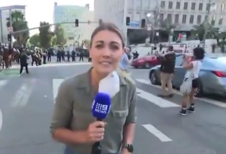Protestas contra ICE en LA dejan a periodista herida en vivo